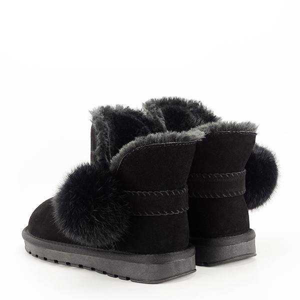 Ghete negre din piele naturala B-W8006 19 [9]
