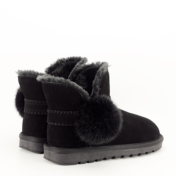 Ghete negre din piele naturala B-W8006 19 [6]