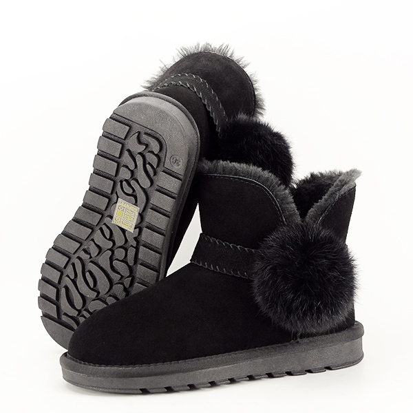 Ghete negre din piele naturala B-W8006 19 [5]