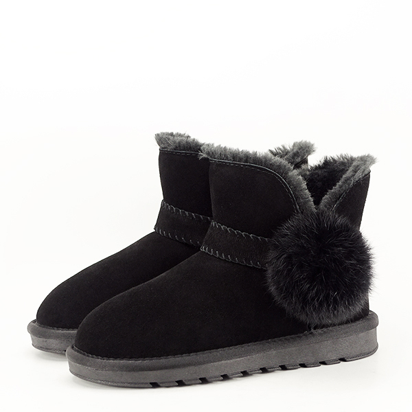 Ghete negre din piele naturala B-W8006 19 [2]