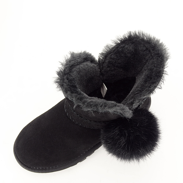 Ghete negre din piele naturala B-W8006 19 [8]