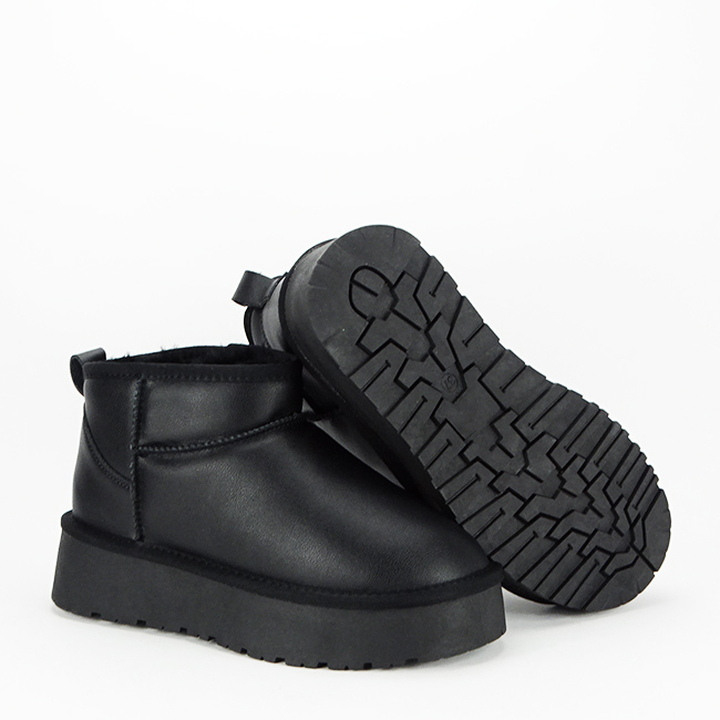 Ghete negre din piele naturala B-W5828-1 118 [8]
