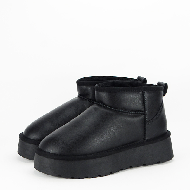 Ghete negre din piele naturala B-W5828-1 118 [4]