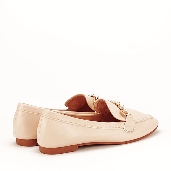 Mocasini bej cu perle Meredith [6]