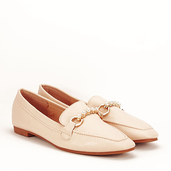 Mocasini bej cu perle Meredith [3]