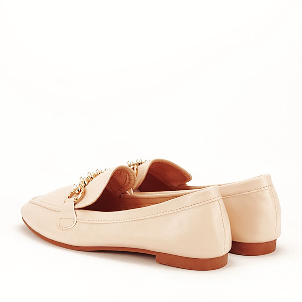 Mocasini bej cu perle Meredith [4]