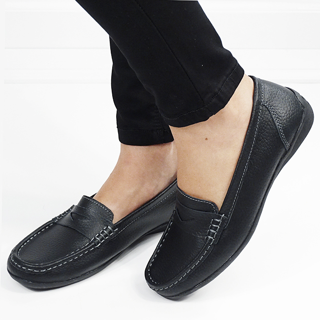 Mocasini negri din piele naturala B-5128 M4 [1]