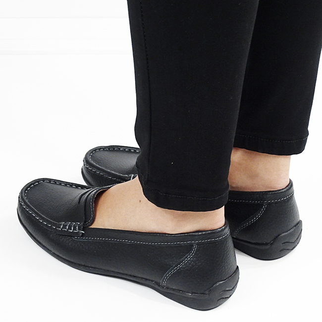 Mocasini negri din piele naturala B-5128 M4 [3]