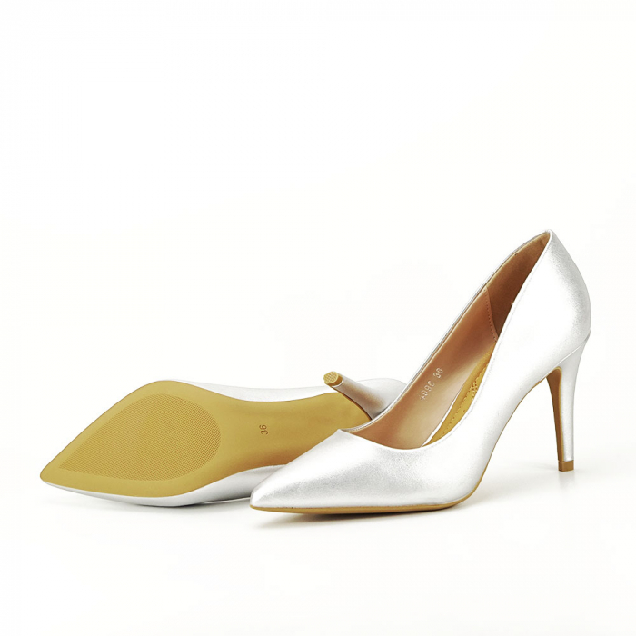 Pantofi cu toc B-4996 03 Argintiu [5]