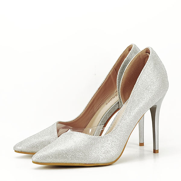 Pantofi argintii decupati lateral N20-680 04 [2]