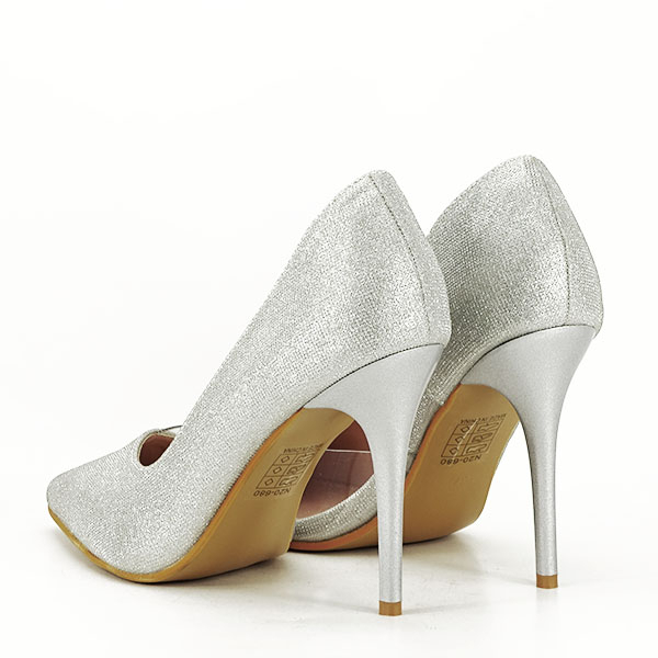 Pantofi argintii decupati lateral N20-680 04 [7]
