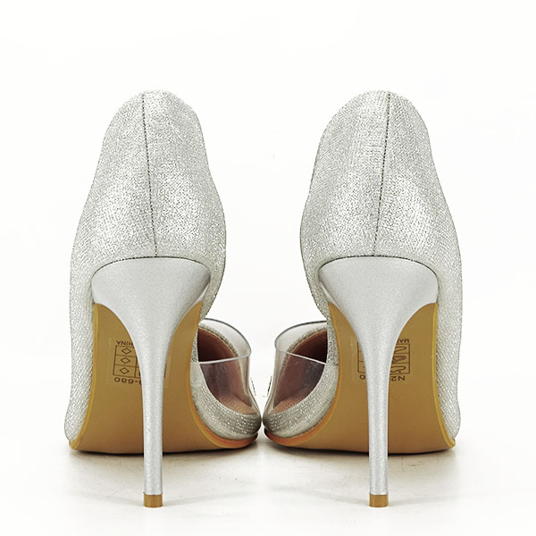 Pantofi argintii decupati lateral N20-680 04 [6]