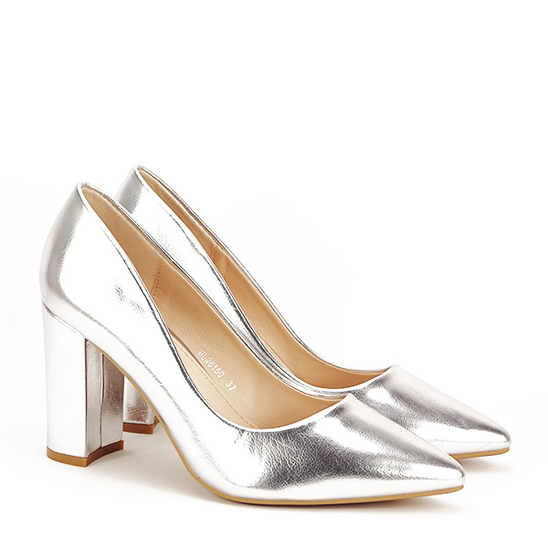 Pantofi argintii office/eleganti Anca 01 [3]