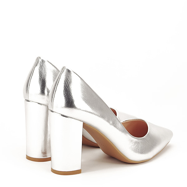 Pantofi argintii office/eleganti Anca 01 [6]