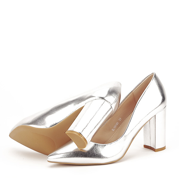 Pantofi argintii office/eleganti Anca 01 [8]