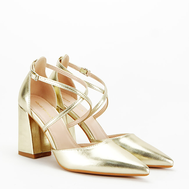 Pantofi aurii eleganti 8710 04 [6]