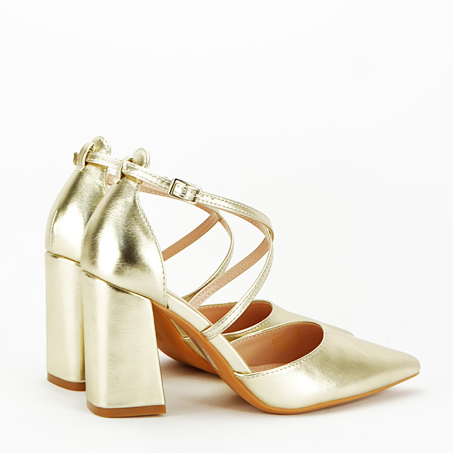 Pantofi aurii eleganti 8710 04 [5]
