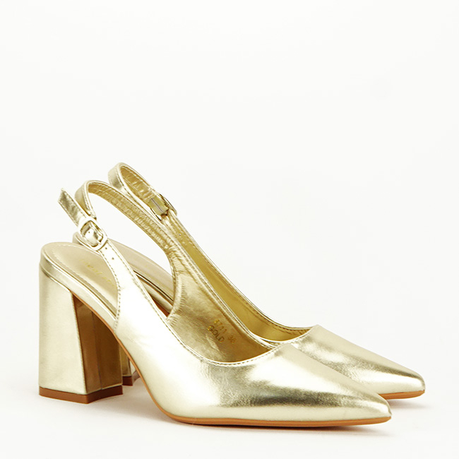 Pantofi aurii eleganti 8711 04 [5]