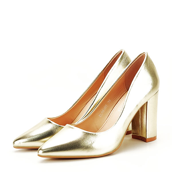 Pantofi aurii office/eleganti Anca 01 [2]