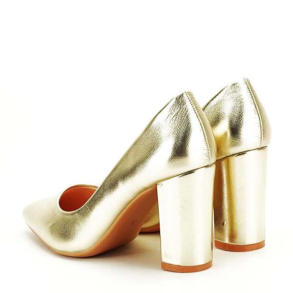 Pantofi aurii office/eleganti Anca 01 [5]