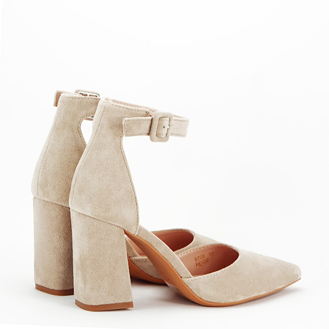 Pantofi bej decupati 8708 04 [5]