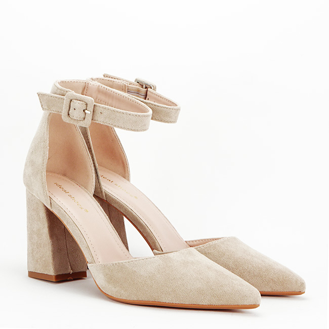 Pantofi bej decupati 8708 04 [6]