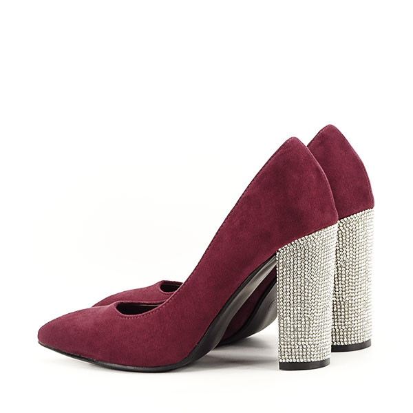 Pantofi bordo cu toc Debbie 02 [4]