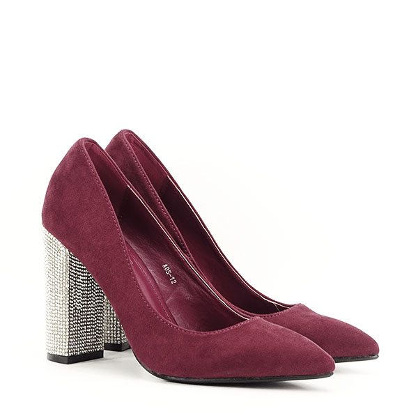 Pantofi bordo cu toc Debbie 02 [3]