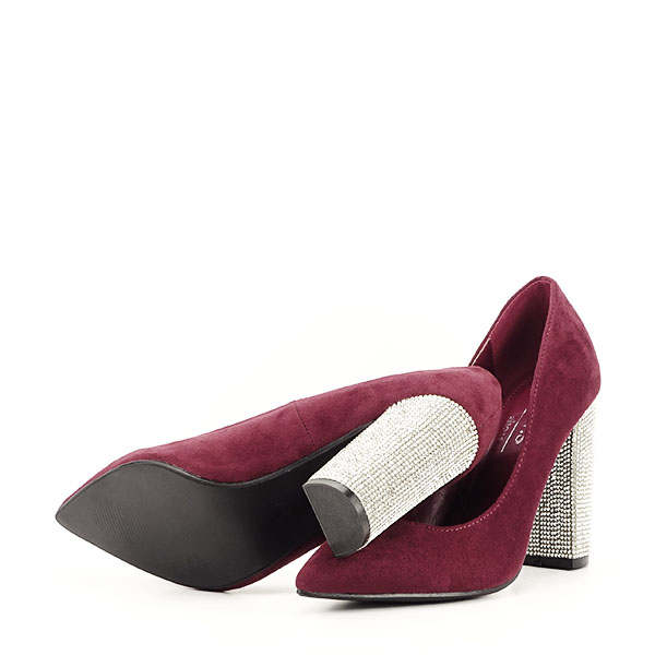 Pantofi bordo cu toc Debbie 02 [7]