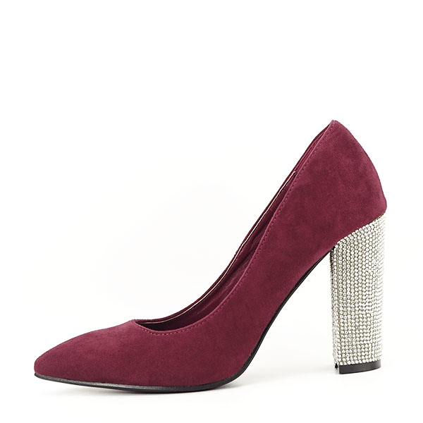 Pantofi bordo cu toc Debbie 02 [2]