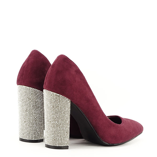 Pantofi bordo cu toc Debbie 02 [5]
