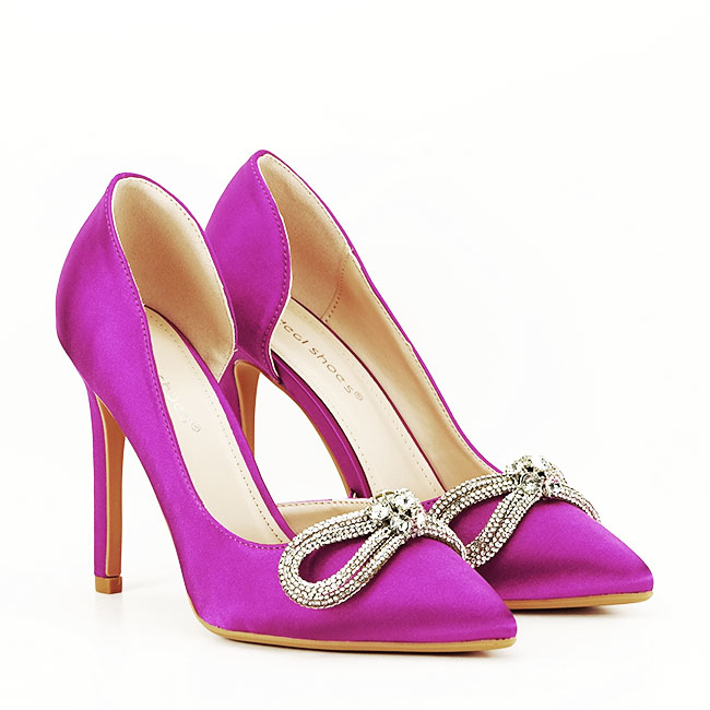 Pantofi magenta cu brosa 6841 04 [3]