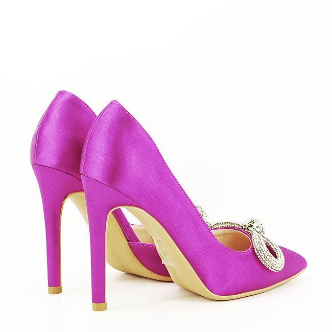 Pantofi magenta cu brosa 6841 04 [4]
