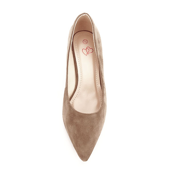 Pantofi maro deschis cu toc mic Ioana 04 [8]