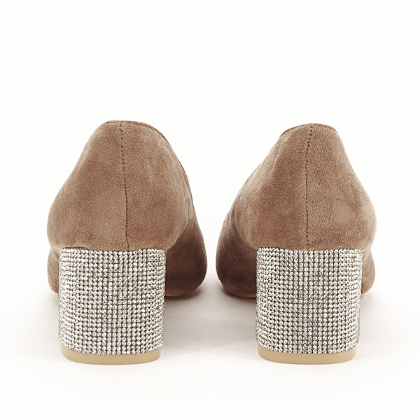 Pantofi maro deschis cu toc mic Ioana 04 [6]