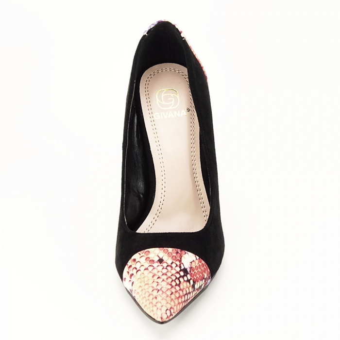 Pantofi cu imprimeu B-HD1879 02 Negru [4]