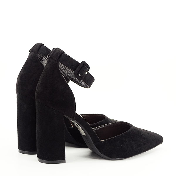 Pantofi negri cu toc gros BLQ6212 03 [7]