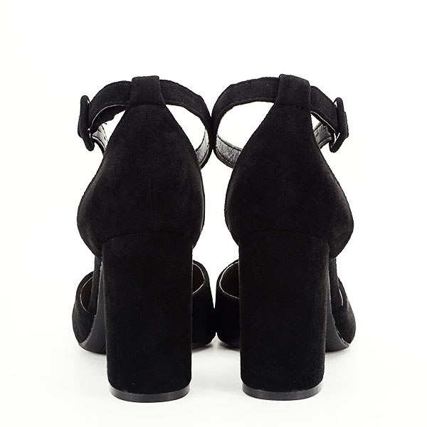 Pantofi negri cu toc gros BLQ6212 03 [6]