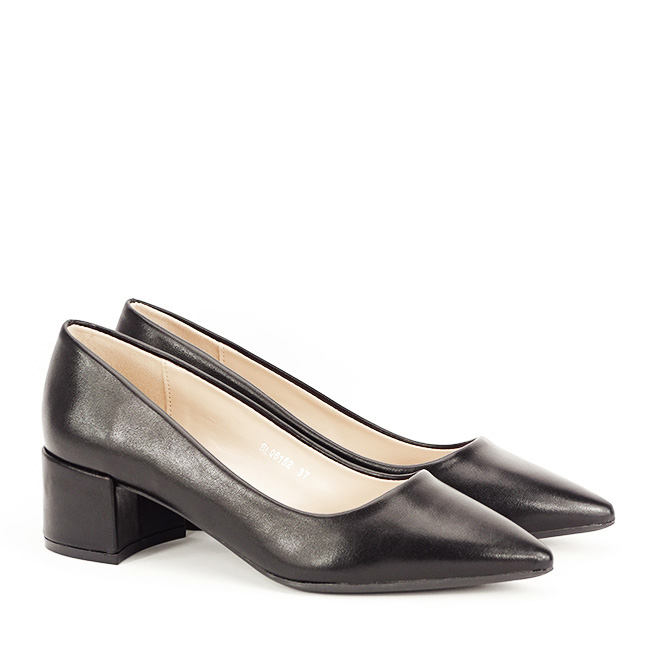 Pantofi negri cu toc mic Elena 01 [3]