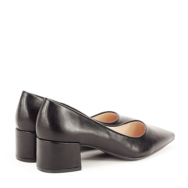 Pantofi negri cu toc mic Elena 01 [4]