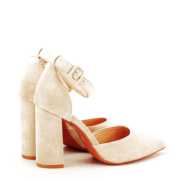 Pantofi nude cu toc gros BLQ6212 03 [7]