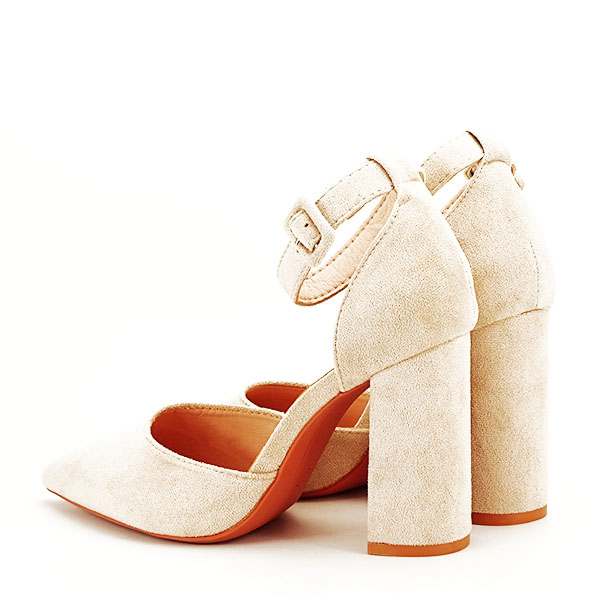 Pantofi nude cu toc gros BLQ6212 03 [5]