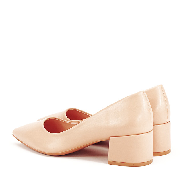Pantofi nude cu toc mic Elena 01 [4]