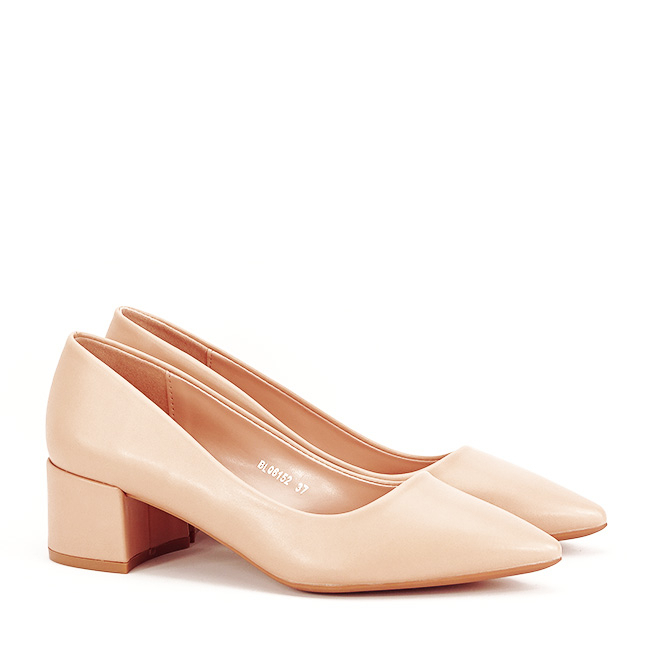 Pantofi nude cu toc mic Elena 01 [3]