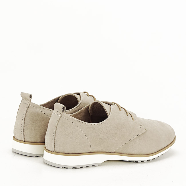 Pantofi oxford din piele naturala bej Roxana 01 [5]