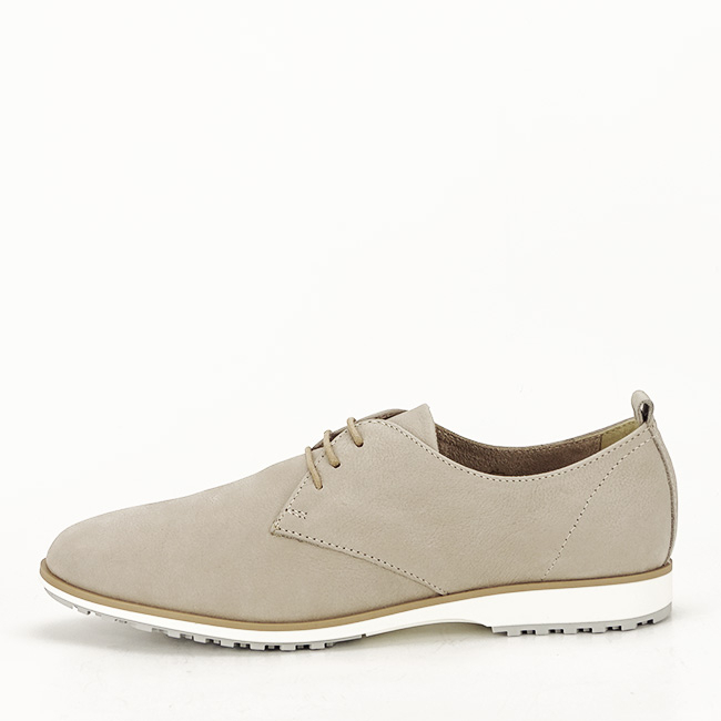 Pantofi oxford din piele naturala bej Roxana 01 [2]