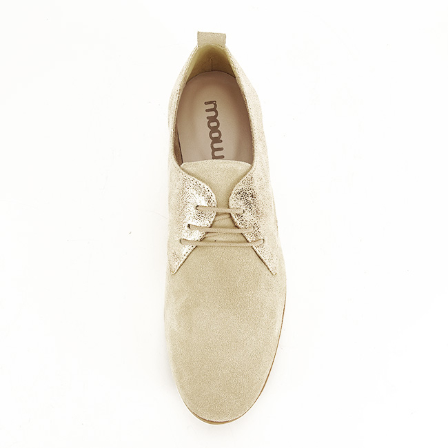 Pantofi oxford din piele naturala bej Selena 01 [7]