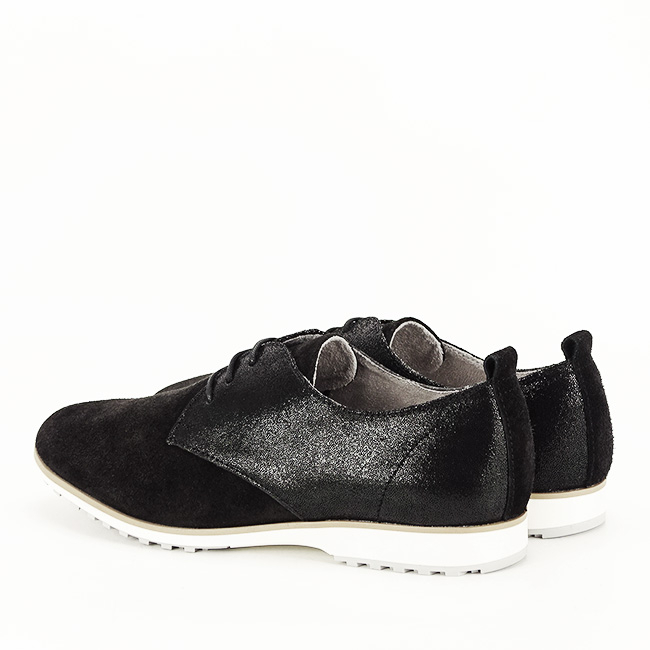 Pantofi oxford din piele naturala negri Selena 01 [4]
