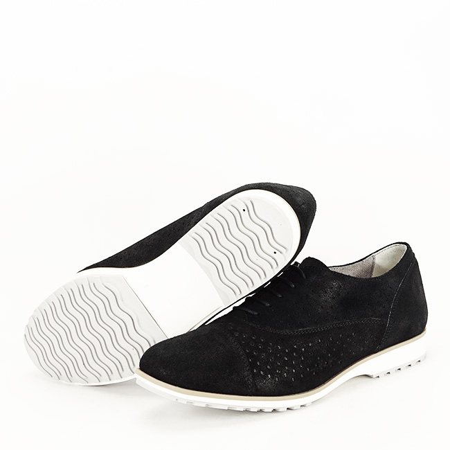 Pantofi oxford din piele naturala negru Magda 01 [8]