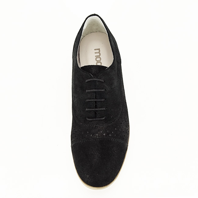 Pantofi oxford din piele naturala negru Magda 01 [7]